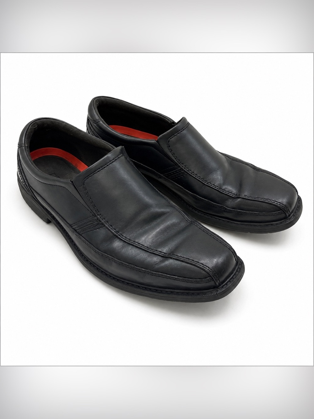 Rockport Style Leader 2 Black Leather Slip On Dress Shoes Mens 12